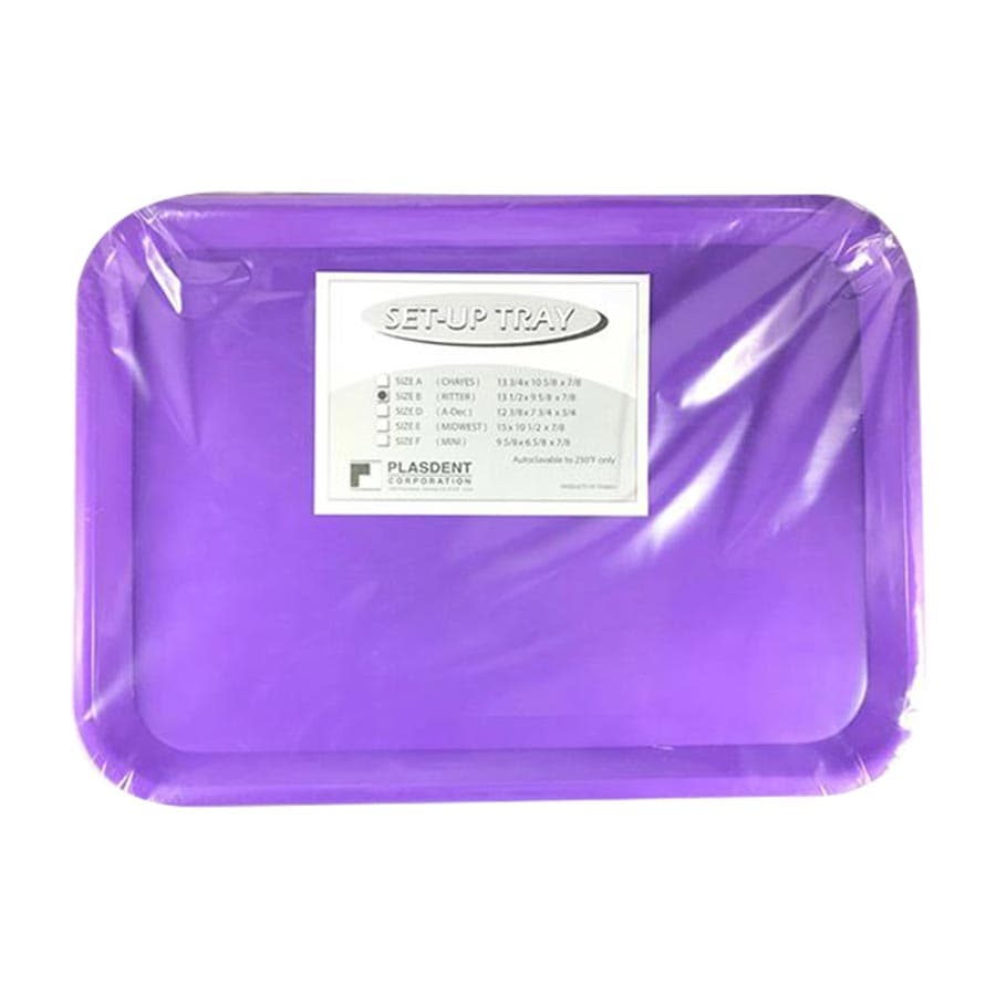 Plasdent Set-Up Tray Flat Size B Neon Purple, 300BF10N thumbnail 2