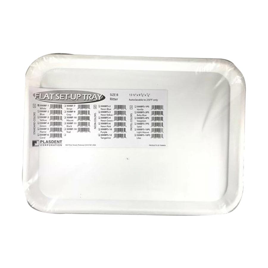 Plasdent Set-Up Flat Tray, Size B (Ritter), White, 13-1/2" x 9-5/8" x 7/8", 1/Pk, 300BF-1 thumbnail 9