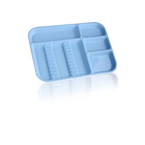 Plasdent Divided Set-Up Tray, Size B (Ritter), Green, 13-1/2" x 9-5/8" x 7/8", 1/Pk, 300BD-4 thumbnail 7