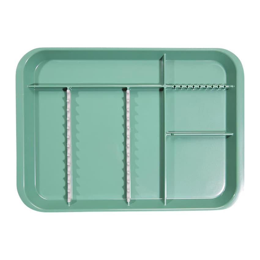 Zirc B-Lok Divided Setup Tray, Green, Size B, 13-3/8" x 9-5/8" x 7/8", 1/Pk, 20Z451D thumbnail 5