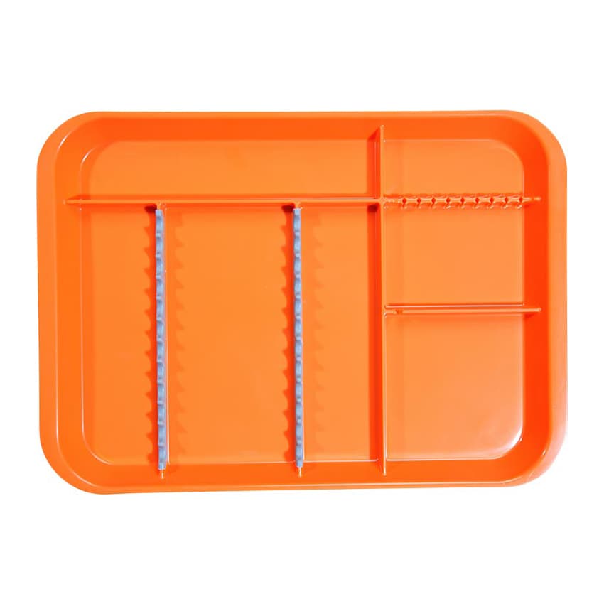 Zirc B-Lok Divided Setup Tray, Size B, Neon Orange, 13-3/8" x 9-5/8" x 7/8", 1/Pk, 20Z451Q thumbnail 4