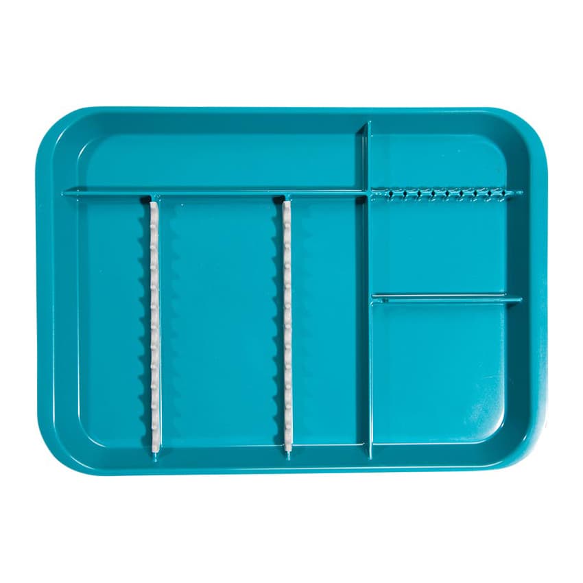 Zirc B-Lok Divided Setup Tray, Teal, Size B, 13-3/8" x 9-5/8" x 7/8", 1/Pk, 20Z451J thumbnail 5