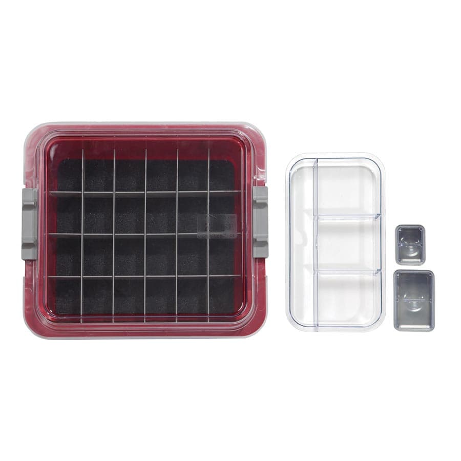 Zirc Procedure Tub Complete Kit, Red, 12-5/8" L x 11-1/4" W x 4" H, with Cover, Liner, Dividers, Cups & Slide Tray, 20Z455-M thumbnail 3