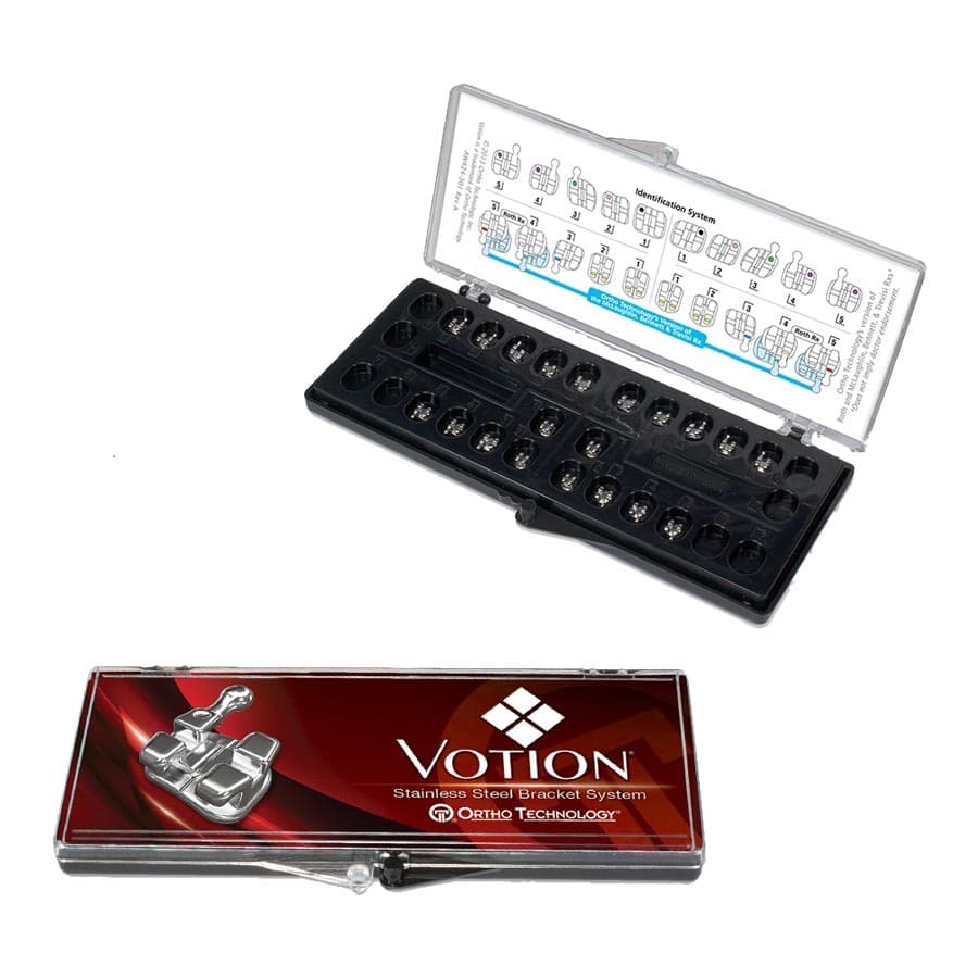 Ortho Technology Votion MBT Bracket System Patient Kit, Upper/Lower 5x5, 0.022" Slot, Hooks on 3/4/5, 20/Kt, 350-22-2011 thumbnail 2