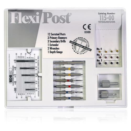 EDS Flexi-Post Titanium Assorted Intro Kit, Sizes 0/1/2, 12 Posts with Reamers, Drills, Extender & Wrenches, #115-00 thumbnail 2