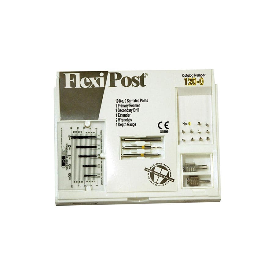 EDS Dental Yellow Flexi-Post Stainless Steel Size 0 Introductory Kit, 120-0 thumbnail 2