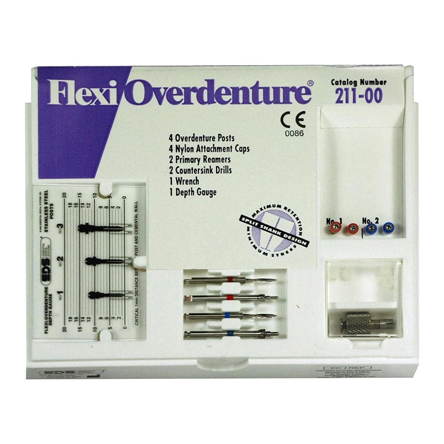 EDS Flexi-Overdenture Intro Kit (211-00), Sizes 1 & 2, Red/Blue thumbnail 2