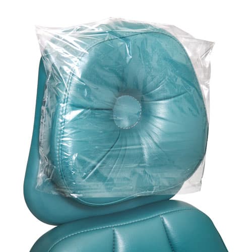 Brixton Disposable Plastic Headrest Covers, Large, 10" x 14.5", Clear, 250/Box, 501L thumbnail 11