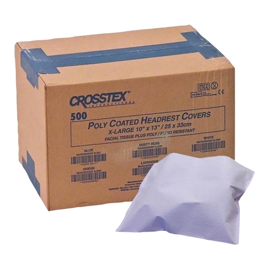 Crosstex Non-Woven Headrest Covers, 10" x 13", White, 500/Case, L3C thumbnail 8