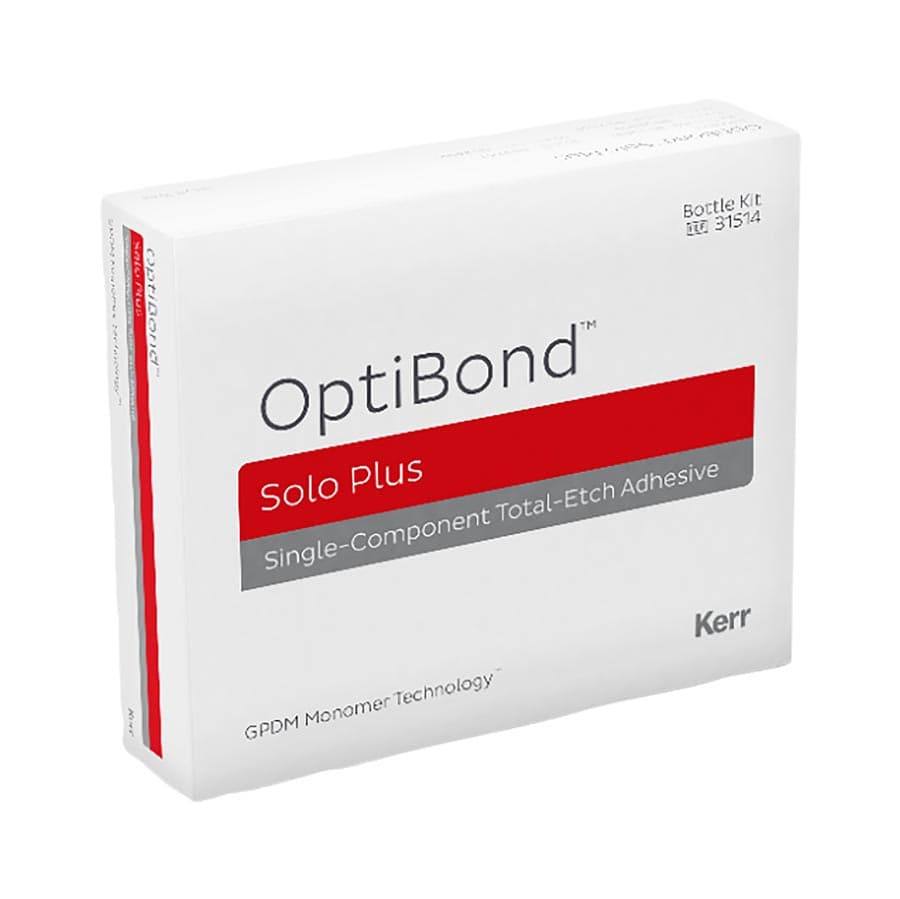 Kerr OptiBond Solo Plus Total-Etch Adhesive Bottle Kit, 2 x 5 mL Bottles, 3 g Gel Etchant Syringe, 20 Tips, 25 Mixing Wells, 100 Applicator Tips, #31514 thumbnail 17