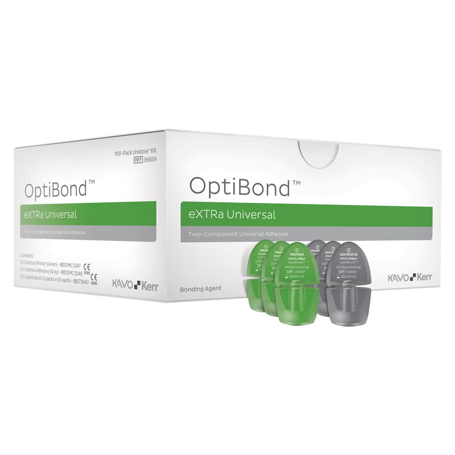 OptiBond eXTRa Universal Dual Cure Unidose Kit, 50 Primer + 50 Adhesive Unidoses, 100 Applicators, Kerr #36659 thumbnail 11