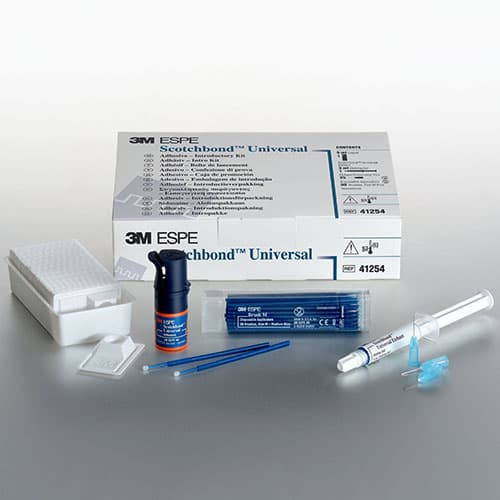 3M Scotchbond Universal Adhesive Vial Intro Kit, 5 mL Adhesive Vial, 3 mL Etchant Syringe, 50 Mix Wells, 50 Microbrushes, 25 Dispensing Tips, 41254 thumbnail 26