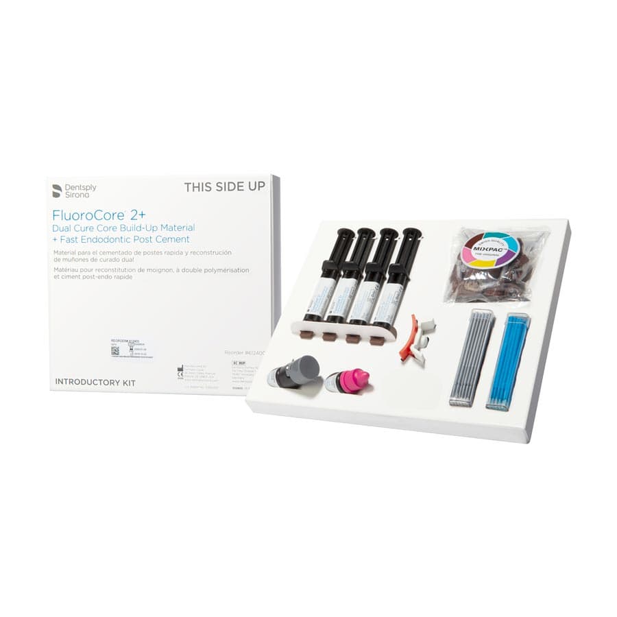 FluoroCore 2+ Dual Cure Core Build-Up Intro Kit with Prime&Bond Elect Adhesive, 4 Syringes (2 Tooth-Colored, 2 Blue), 612600 thumbnail 22