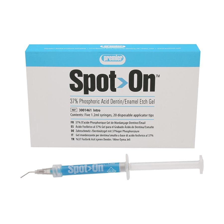 Spot-On Etch 37% Phosphoric Acid Etching Gel Bulk Kit, 12 g Syringe with 10 Empty 1.2 ml Syringes and 50 Applicator Tips, 3001460 thumbnail 16