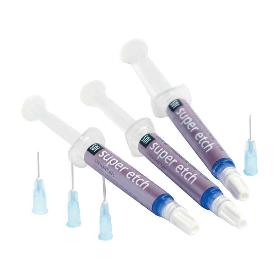 SDI Super Etch 37% Phosphoric Acid Etching Gel Syringe, 12g (9.6 mL) with 25 Blue Tips, 8100052 thumbnail 2