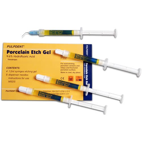 Pulpdent Porcelain Etch Gel, 9.6% Hydrofluoric Acid Syringe Kit, 1.2 mL, 4/Pk, PEG thumbnail 16