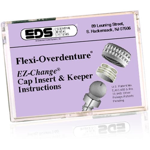 EDS Flexi-Overdenture EZ-Change Keeper & Cap Inserts Intro Kit, 2 Keepers, 2 Cap Inserts, 2 Rubber Bands, 1 EZ-Change Wrench, #250-00 thumbnail 2