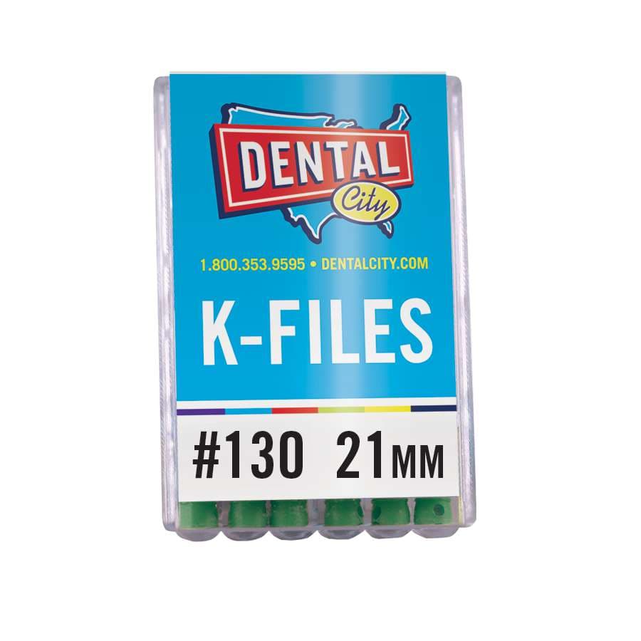 Dental City K-Files 21mm #130 (Pack) - K-Files 21mm #130 Dental City - Image 1