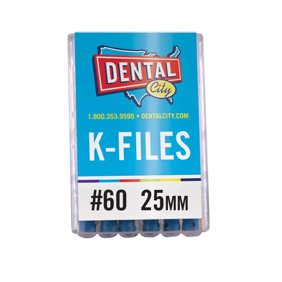 Dental City K-Files 25mm #60 (Pack of 6) - Dental City - Dental K-Files 25mm - Image 1