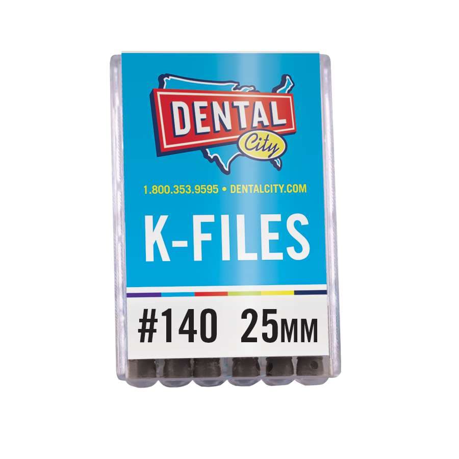 Dental City K-Files 25mm, Size #140, 6/Pack - Dental City - Dental K-Files 25mm - Image 1