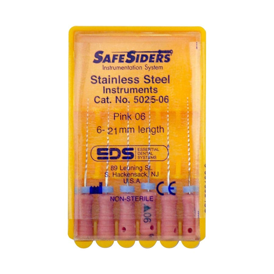 EDS Dental SafeSiders Reamer, Pink #06, .02 Taper, 21mm, 6/Kit, 5021-06 thumbnail 2