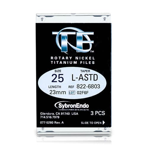 Kerr TF Twisted Files NiTi Rotary Files, #25, Large Assorted (0.06/0.08/0.10 Tapers), 23mm, 3/Pack, 822-6803 thumbnail 5