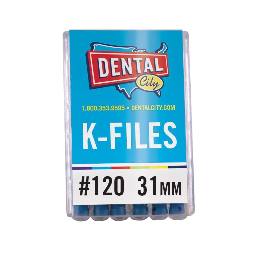 Dental City K-Files 31mm, Size #120, 6/Pack - Dental City - Dental K-Files 31mm - Image 1