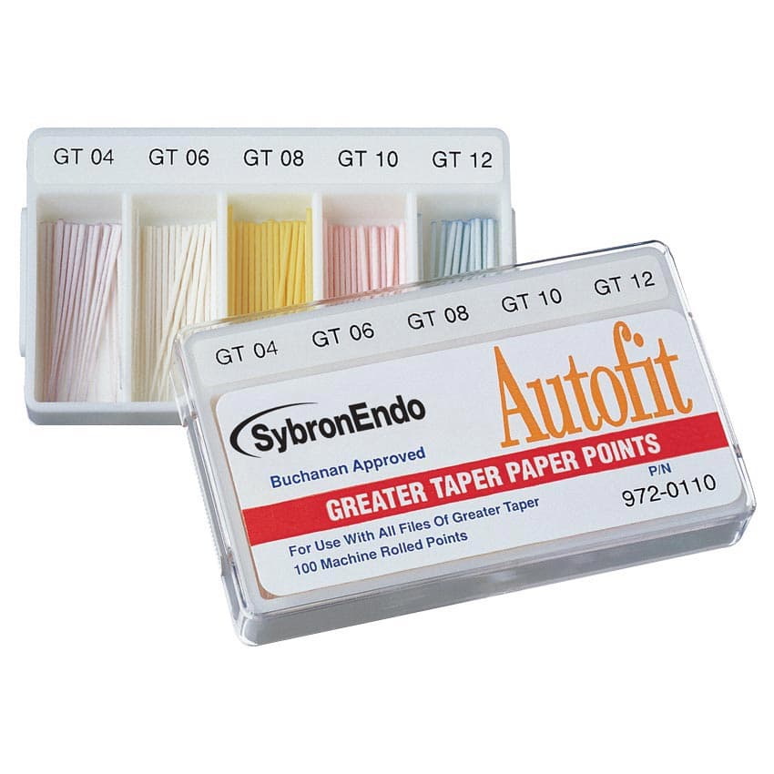 Kerr Autofit Greater Taper Absorbent Paper Points, .08 Taper, Yellow, 100/Pk, 972-0113 thumbnail 9