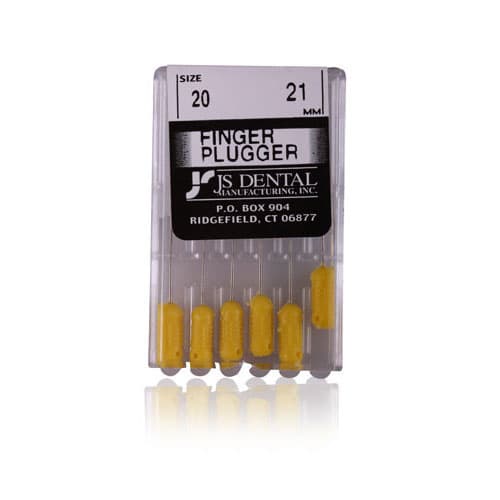 JS Dental Finger Plugger #30, Blue, 21mm, Stainless Steel, ISO Color-Coded Plastic Handle, Box of 6, FP1030 - JS Finger Plugger #30 Blue 21mm Finger Plugger, Stainless Steel Hand File - Image 1