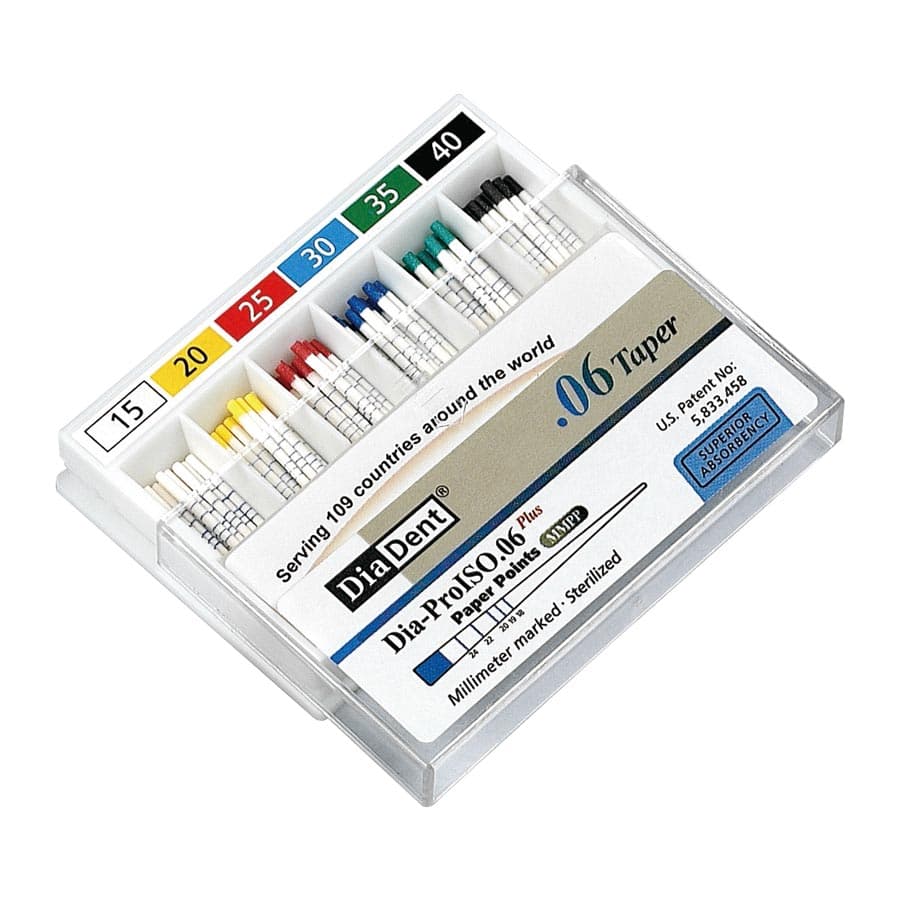 DiaDent Dia-ProISO GT Absorbent Paper Points, .06 Taper, #15-#40 Assorted, mm-Marked, Spill-Proof, 100/Bx thumbnail 3