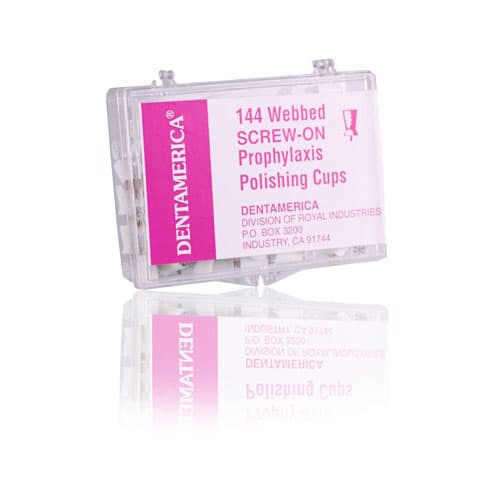 Dentamerica Disposable Prophy Cups, Screw-On, 6-Webbed, Medium-Soft, White, 144/Pk, #402 thumbnail 10
