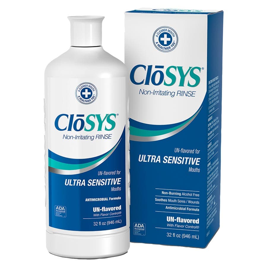 CloSYS Sensitive Oral Rinse, Unflavored, 32 oz, 2C-32-12X thumbnail 2
