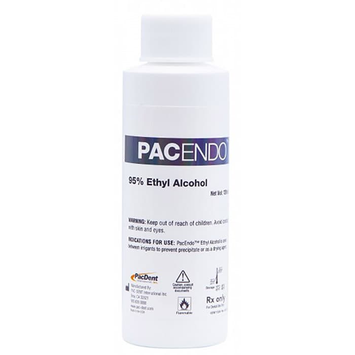 PacEndo 95% Ethyl Alcohol Refill Bottle with Luer-Lock Dispensing Cap, 120mL/4oz, PE-EAB - Ethyl Alcohol 95% Btl w/Luer-Lock Cap 120mL/4oz - Image 1