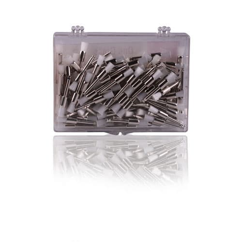 Dentamerica Latch-Type Prophy Brush, Flat, Metal Chuck, 144/Pack, #415 thumbnail 2