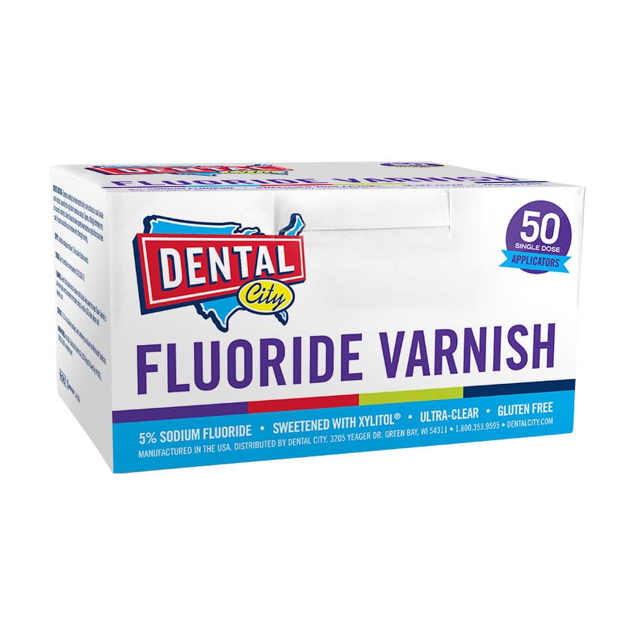Dental City 5% Sodium Fluoride Varnish, Bubblegum Flavor, 50/Box - Dental City - 5% Sodium Fluoride Varnish 50/Box - Image 1