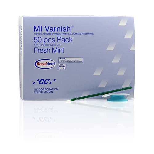 GC America MI Varnish Fresh Mint 5% Sodium Fluoride with RECALDENT (CPP-ACP), 0.4 mL Unit Dose, 50/Pack, 442505 thumbnail 15