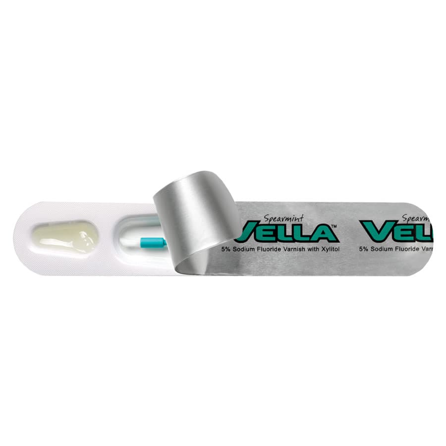 Vella 5% Sodium Fluoride Varnish with NuFluor, Strawberry, 100/Box, 770043 thumbnail 2