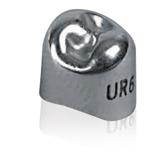 Pozzi Stainless Steel Crowns, 2nd Permanent Molar, Left, Size 3LL, 5/Box, 040-40-25LL3 - American Tooth Industries - 2nd Permanent Molar Stainless Steel Crowns - Image 1