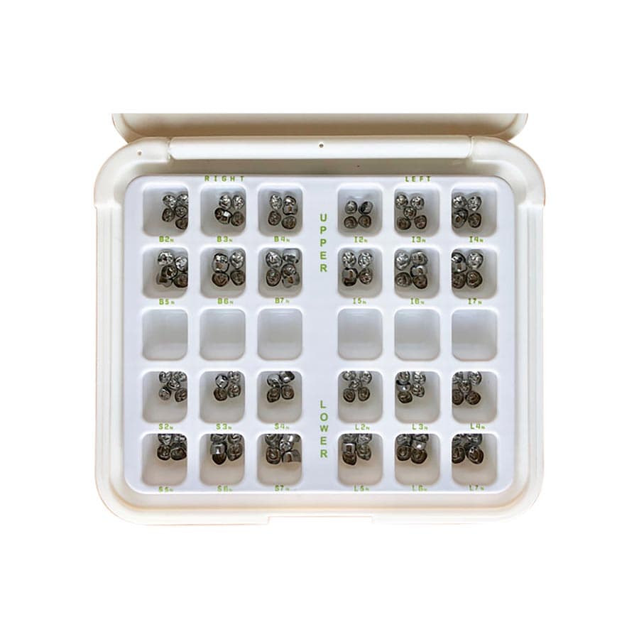 Acero Narrow Stainless Steel Crown Kit, Primary First Molars, Sizes 2-7, 120 Crowns with Organizer Tray thumbnail 3