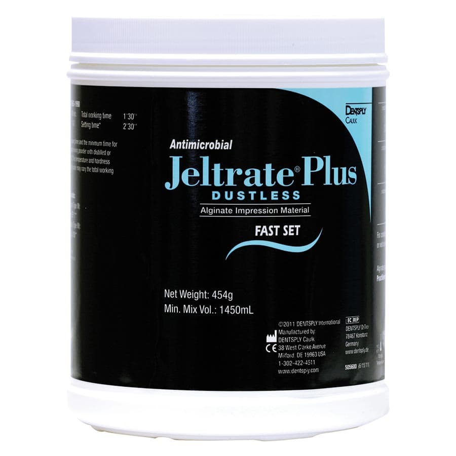 Jeltrate Plus Antimicrobial Dustless Alginate Impression Material, Fast Set, Pink, 1 lb Canister, 605602 thumbnail 10