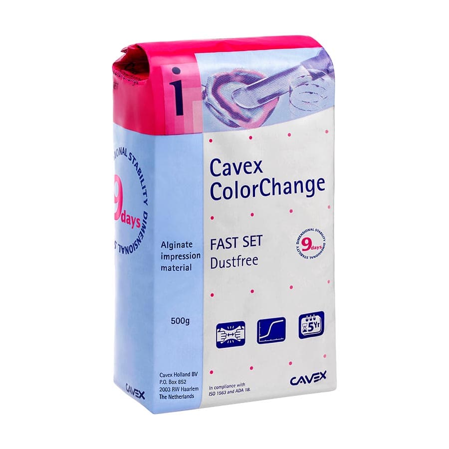 Cavex Color Change Alginate, Dust Free, Fast Set, Violet to Pink, 1 lb (500 g), AA323 - Cavex Color Change (Violet to Pink) Alginate, Dust Free, Fast Set, 1lb (500g) AA323 - Image 1