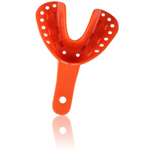 Excellent-Lock Disposable Ortho Impression Trays, Pedo Medium Lower, Orange, 50/Pk, ITT-4L-50 thumbnail 5