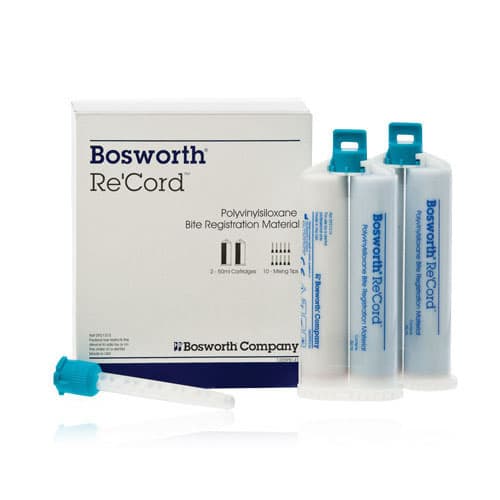 Re'Cord Bite Registration Material, Fast Set VPS, Blue, Standard Kit: 2 x 50 mL Cartridges + 10 Mixing Tips, #0921315 thumbnail 3