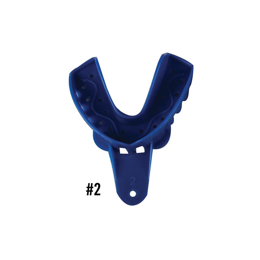 Excellent Disposable Impression Trays, #2 Large Lower, Perforated Plastic, 12/Pk, IT-LL thumbnail 6