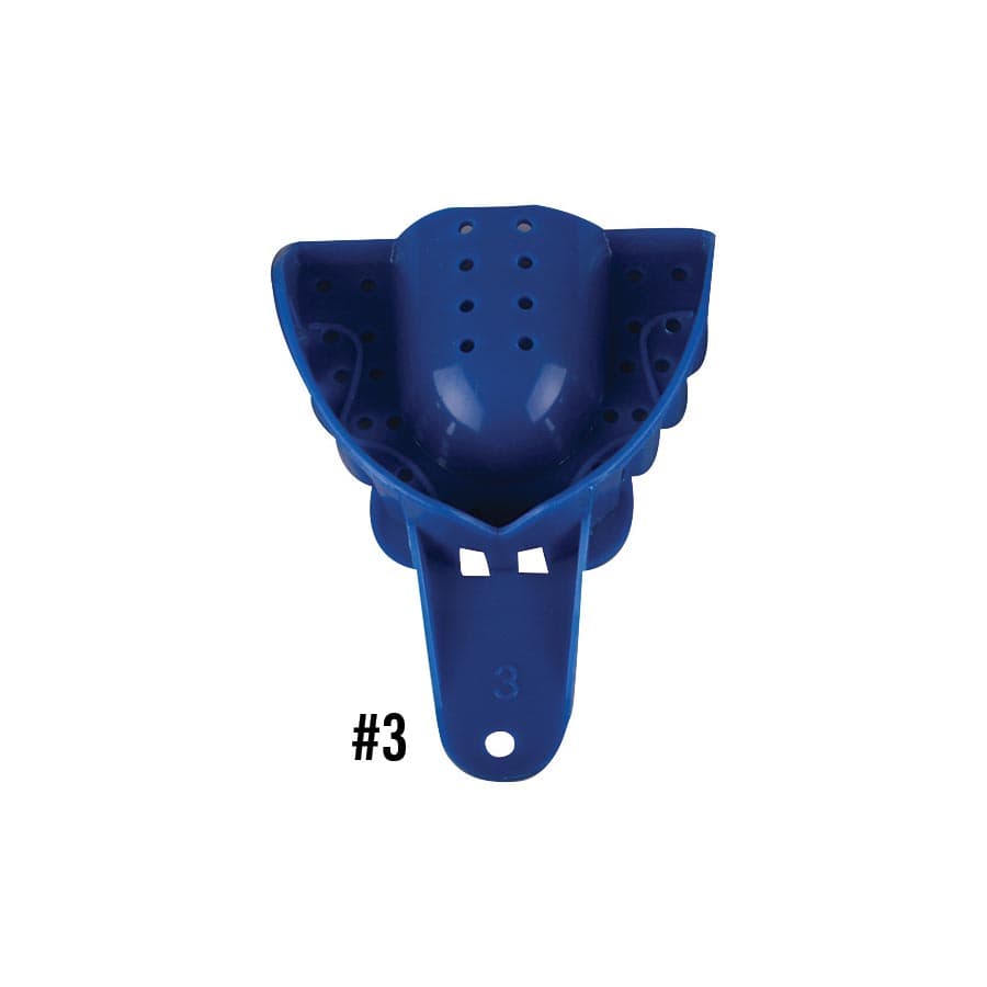 Plasdent Excellent Disposable Impression Trays, #3 Medium Upper, Perforated, Royal Blue, 12/Pk, IT-MU thumbnail 10