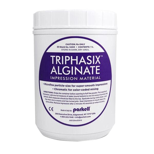 TriPhasix Chromatic Alginate Impression Material, French Vanilla, 1 lb Can with Scoop, S400 thumbnail 6