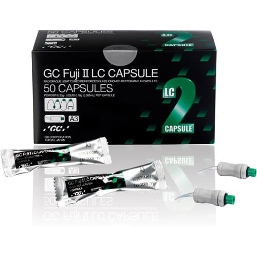 GC Fuji II LC Light-Cured Resin-Reinforced Glass Ionomer Restorative Capsules, Shade A3, 48/Box, 425003 thumbnail 11