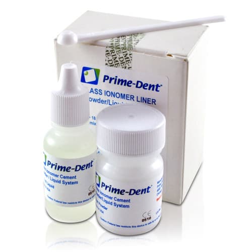 Prime-Dent Glass Ionomer Cement Kit, Powder and Liquid System, 18 g Powder / 17.5 mL Liquid, 1 Kit (010-020) thumbnail 2