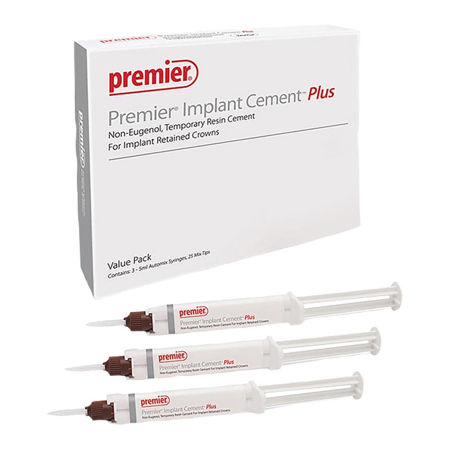 Premier Implant Cement Plus, White, Value Pack (3 x 5 mL Automix Syringes + 25 Tips), #3001556 thumbnail 10