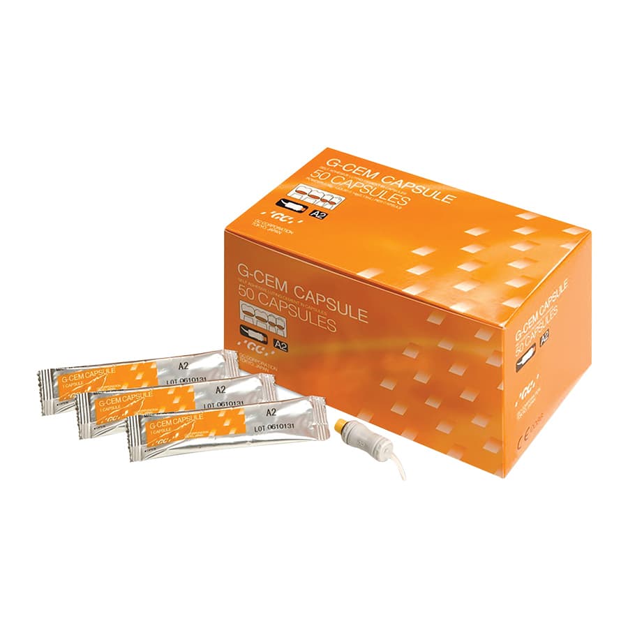 GC G-CEM Self-Adhesive Resin Luting Cement, Capsule Refill, Assorted Shades (A2, Translucent, AO3, BO1), 0.17 mL per Capsule, 50/Bx, 002588 thumbnail 10